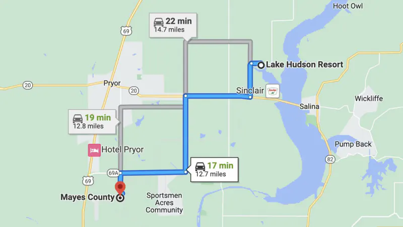 RV Park near Mayes County Google Center