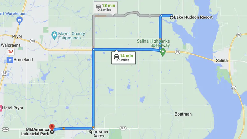 RV Park near MidAmerica Industrial Park